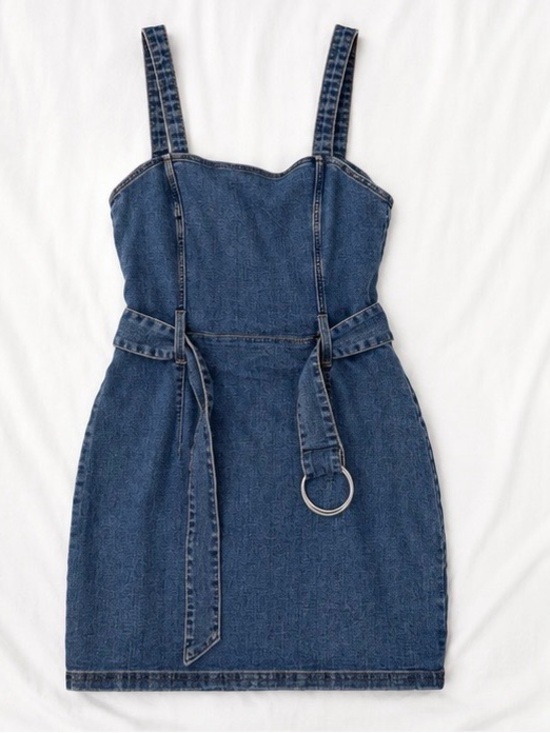 H&M Dresses & Skirts - H&M Blue Denim Mini Dress with D-Ring Belt